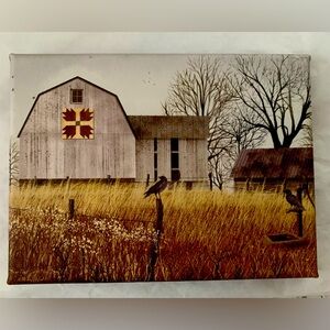 Old Barn with Barn Quilt Canvas Picture